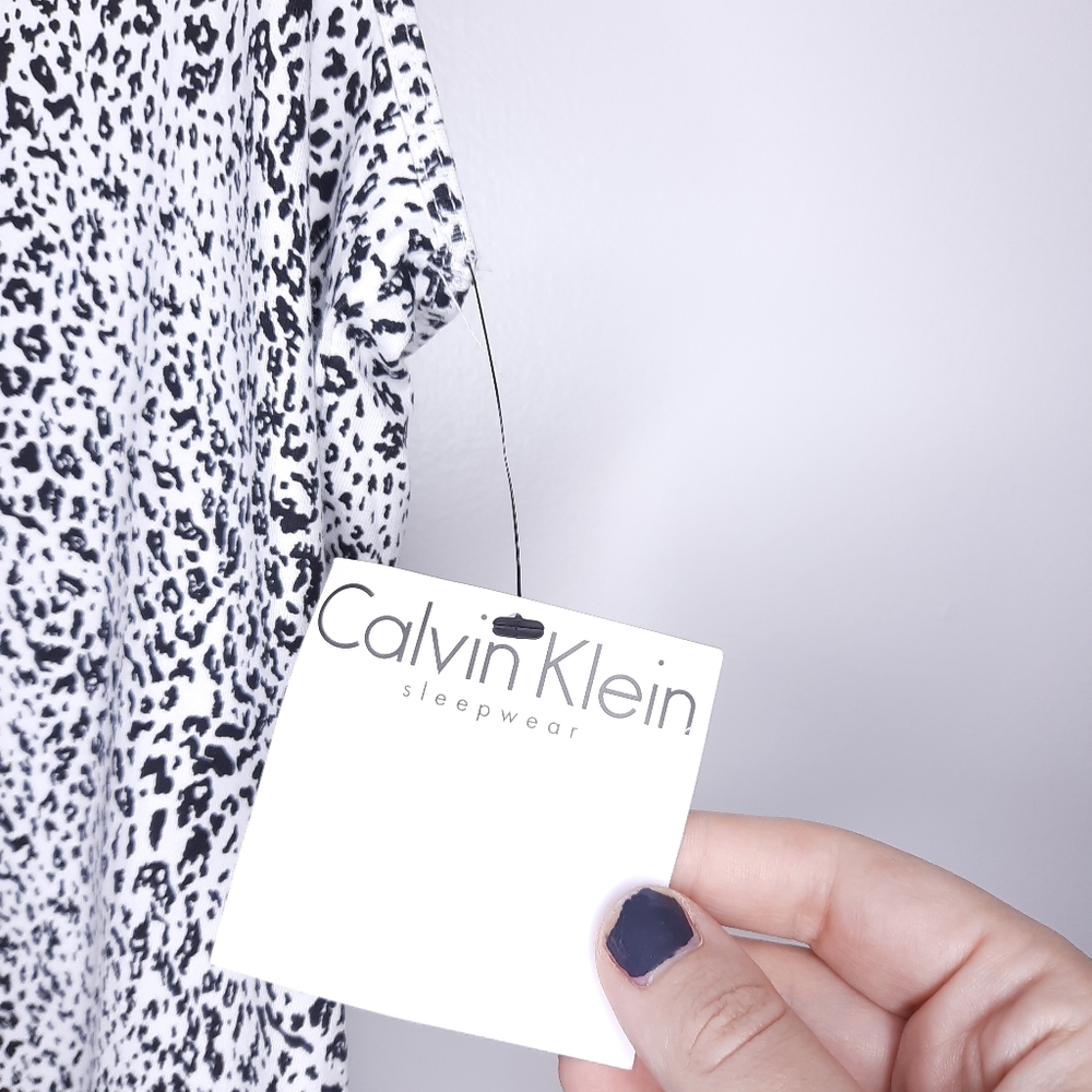 Calvin Klein Racerback Leopard Print Sleep Tank Small New with Tags - Picture 3 of 4